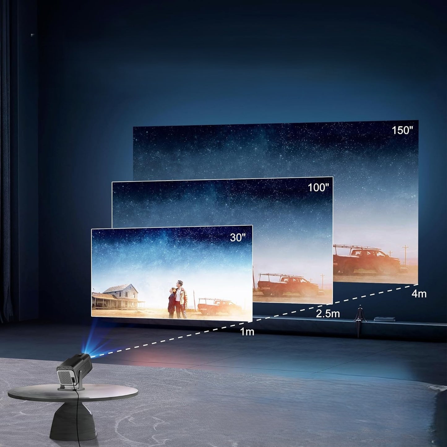 Projektor CineLuxio Lumio 320 – Full HD 1080p, Wi-Fi, Netflix, Android 11